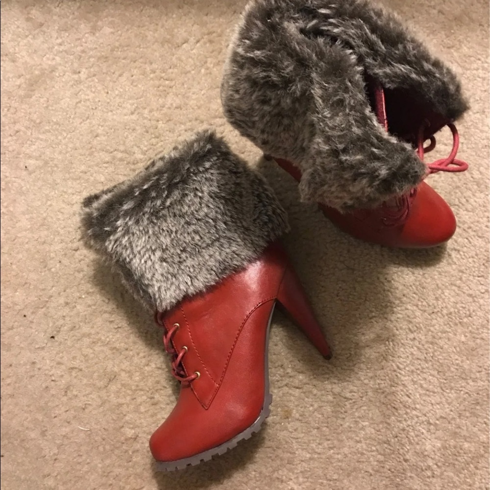 Plush Fur Combat Boot - Picture 6 of 8